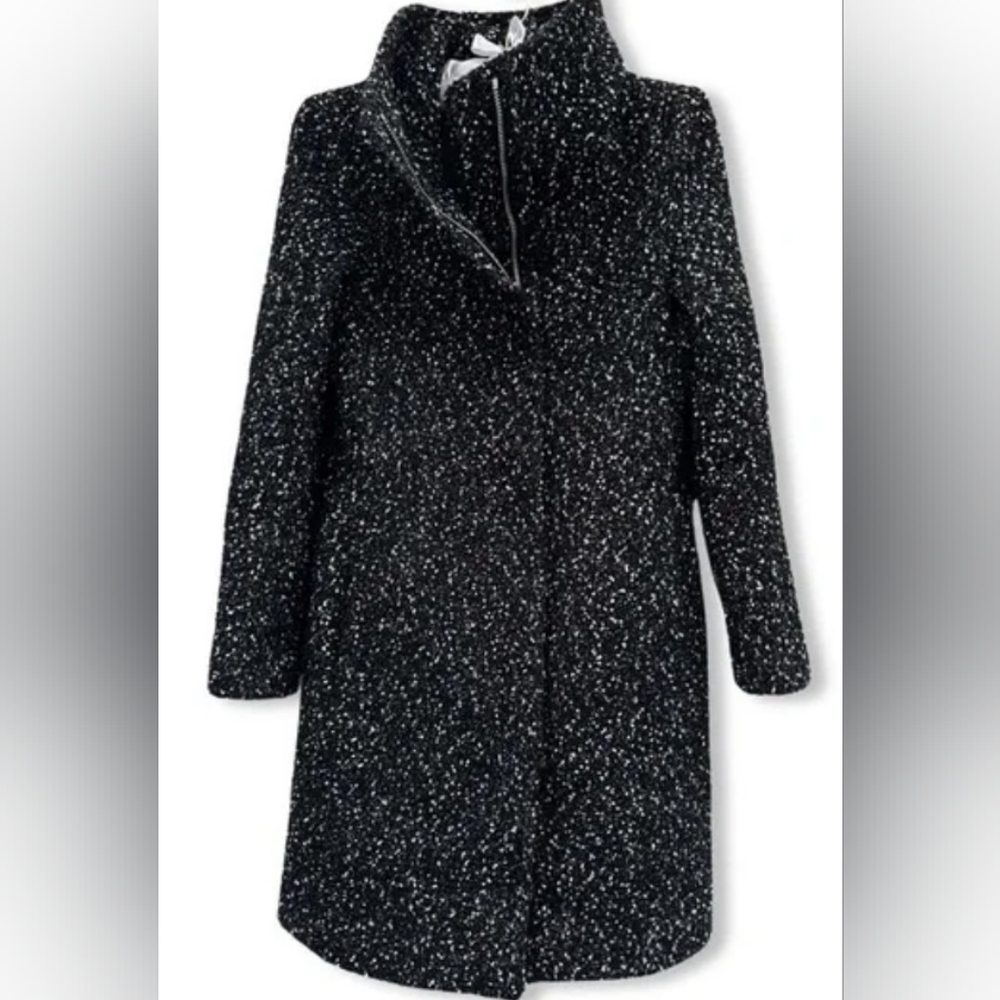 Club Monaco Black and White Tweed Teddy Jacket